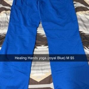 Healing Hands Vibrant Blue Yoga Pants